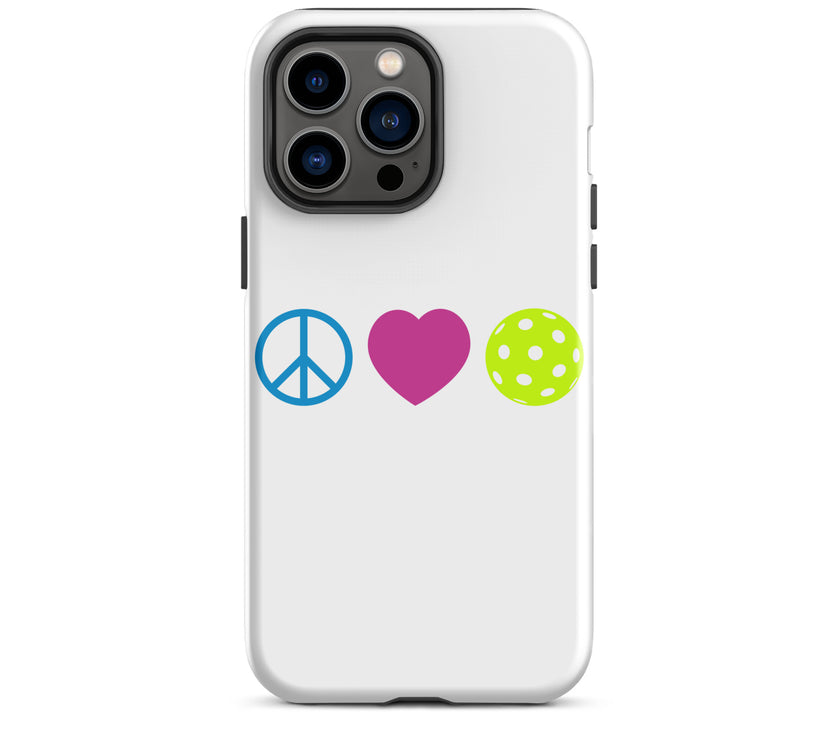 Peace Love Pickleball Tough Case for iPhone®