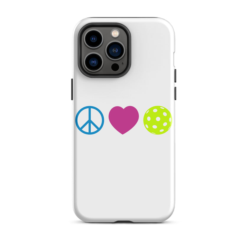 Peace Love Pickleball Tough Case for iPhone®