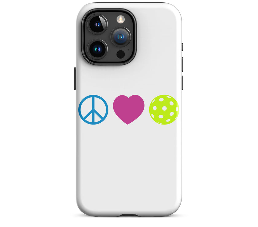 Peace Love Pickleball Tough Case for iPhone®