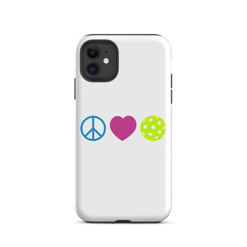 Peace Love Pickleball Tough Case for iPhone®