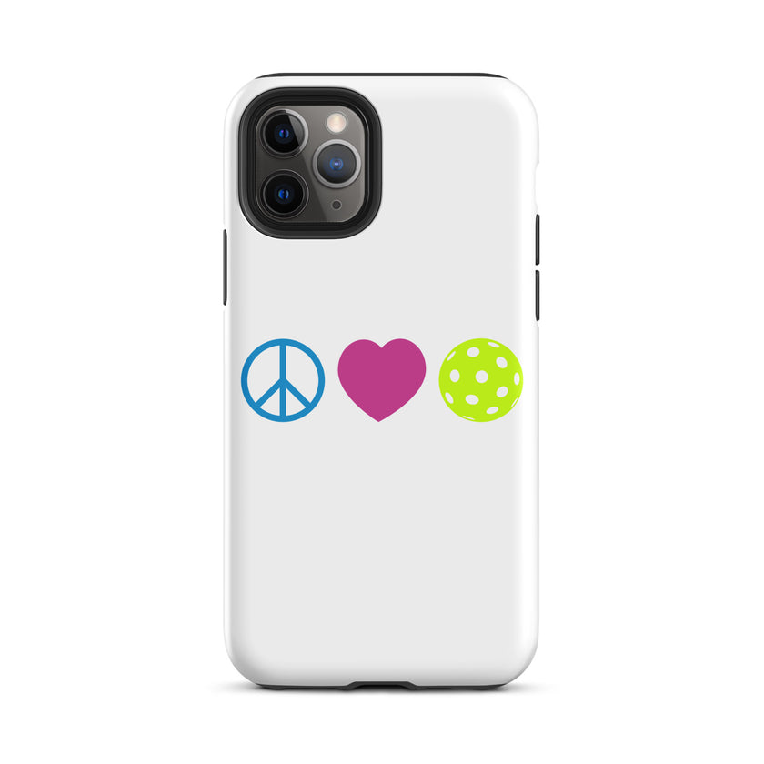 Peace Love Pickleball Tough Case for iPhone®