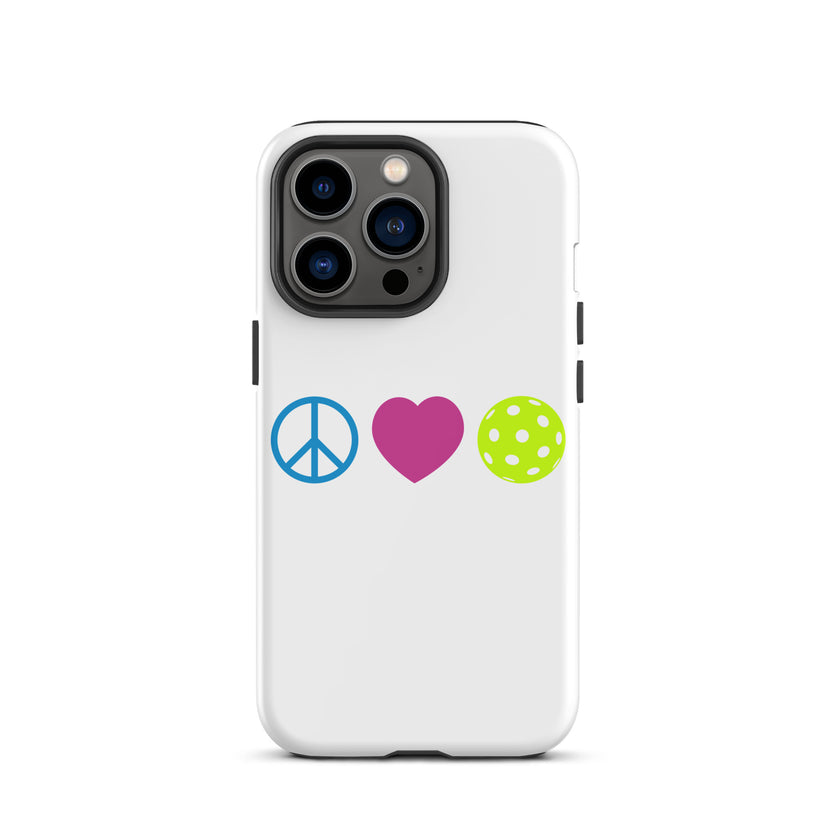 Peace Love Pickleball Tough Case for iPhone®