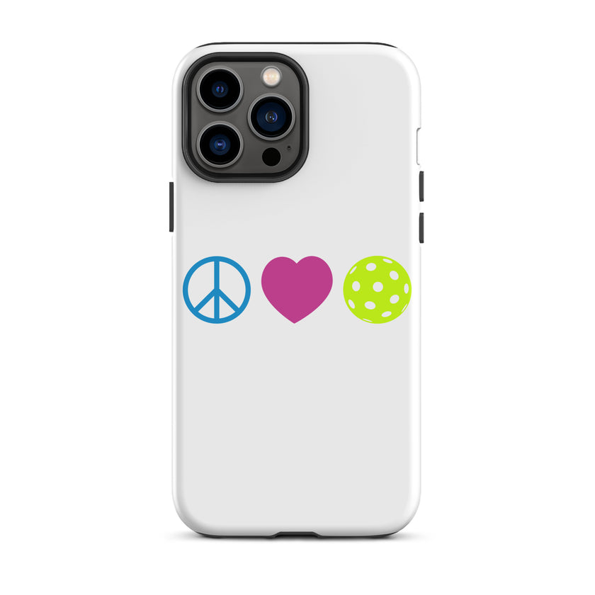 Peace Love Pickleball Tough Case for iPhone®