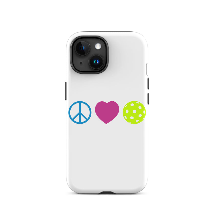 Peace Love Pickleball Tough Case for iPhone®