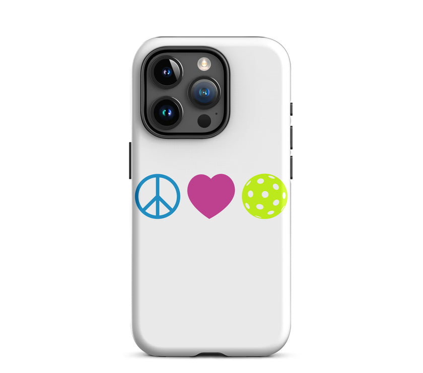 Peace Love Pickleball Tough Case for iPhone®