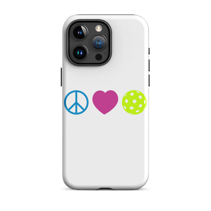 Peace Love Pickleball Tough Case for iPhone®