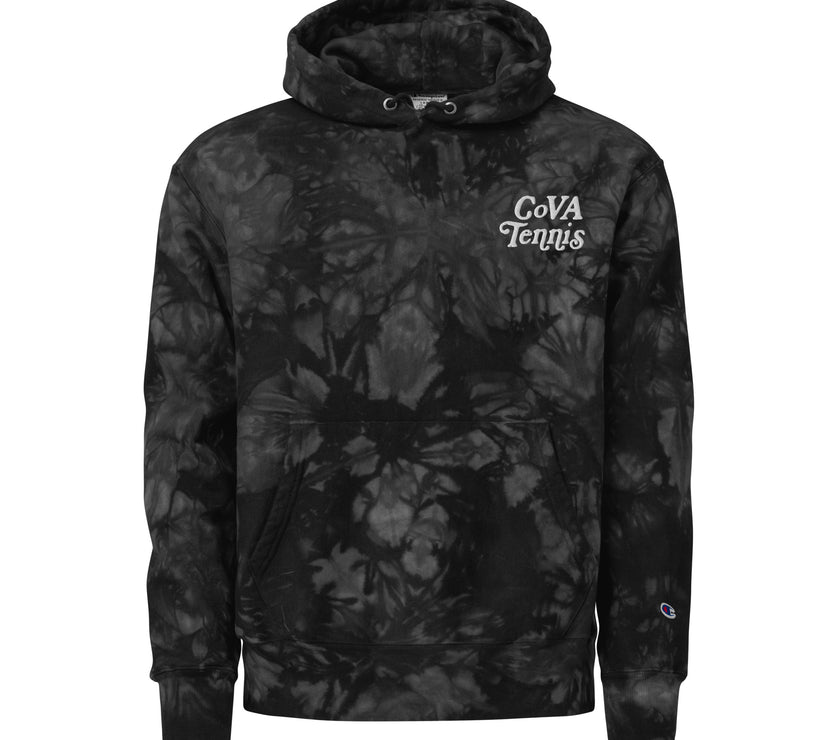 No Doubt CoVA Tennis Script Unisex Champion tie-dye hoodie