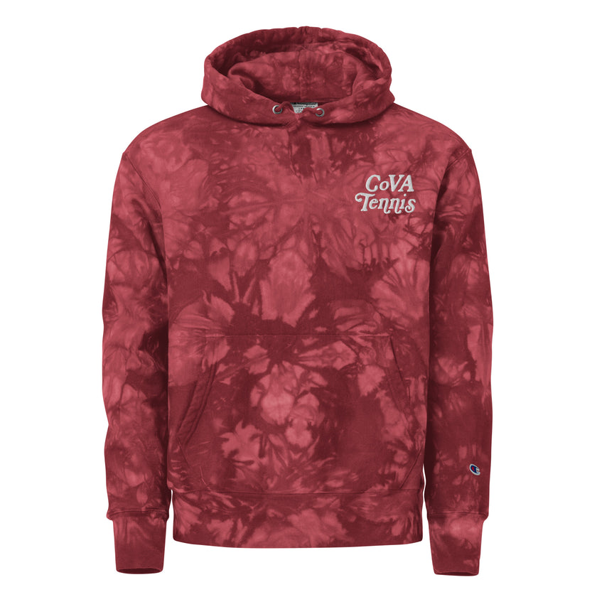 No Doubt CoVA Tennis Script Unisex Champion tie-dye hoodie