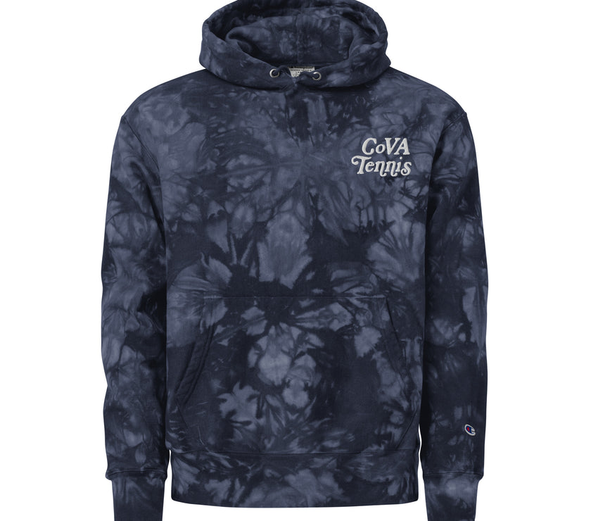 No Doubt CoVA Tennis Script Unisex Champion tie-dye hoodie