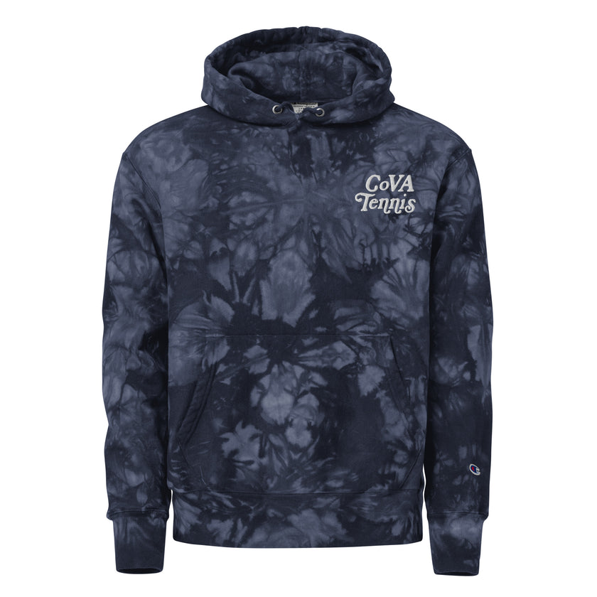 No Doubt CoVA Tennis Script Unisex Champion tie-dye hoodie