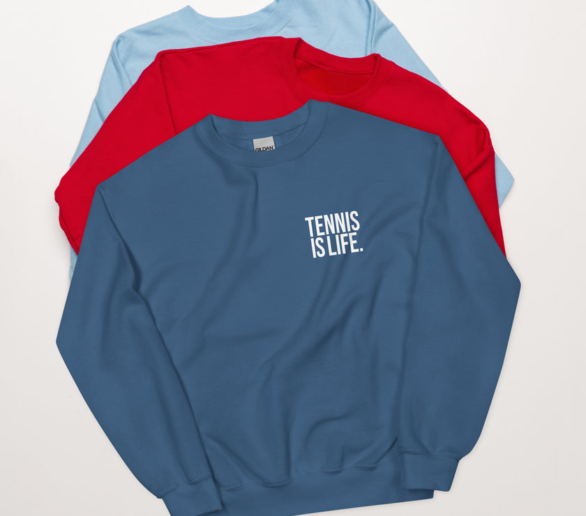 Tennis is LIfe Heavy Blend Unisex Sweatshirt by CoVA Tennis