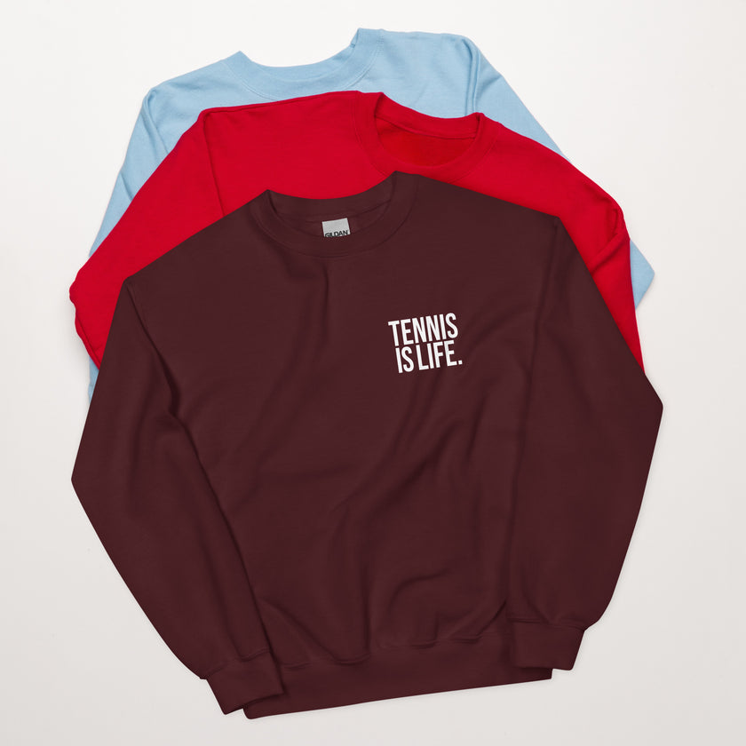 Tennis is LIfe Heavy Blend Unisex Sweatshirt by CoVA Tennis