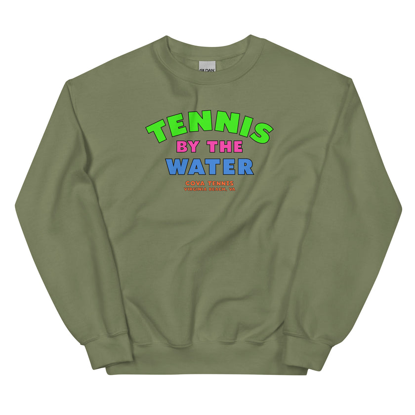 Tennis By The Water Unisex Sweatshirt by CoVA Tennis