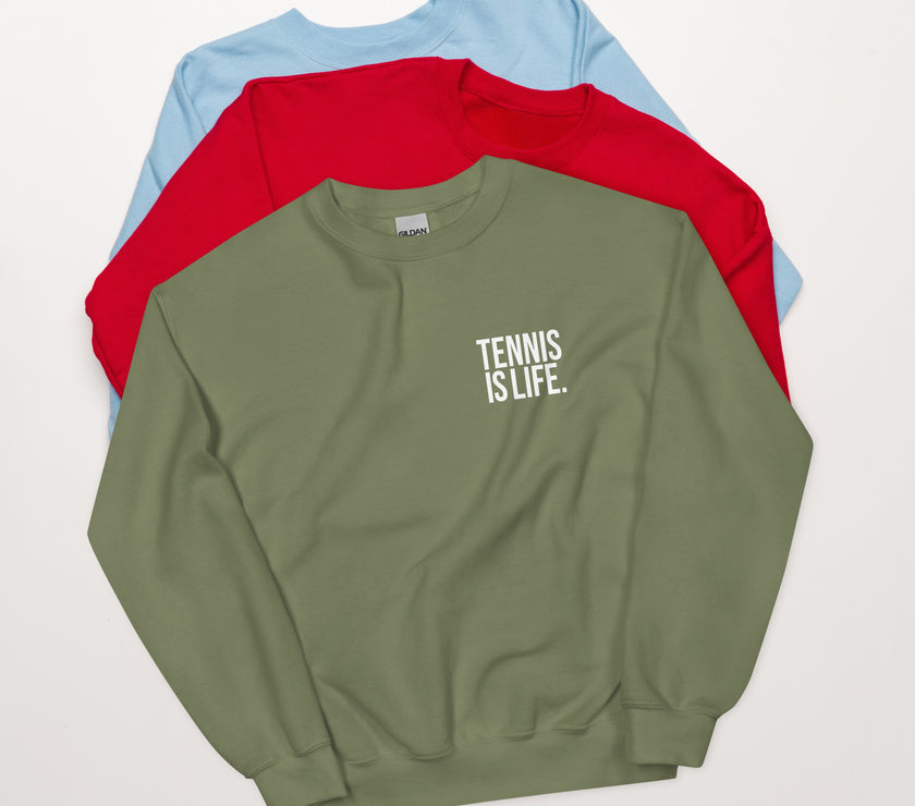 Tennis is LIfe Heavy Blend Unisex Sweatshirt by CoVA Tennis