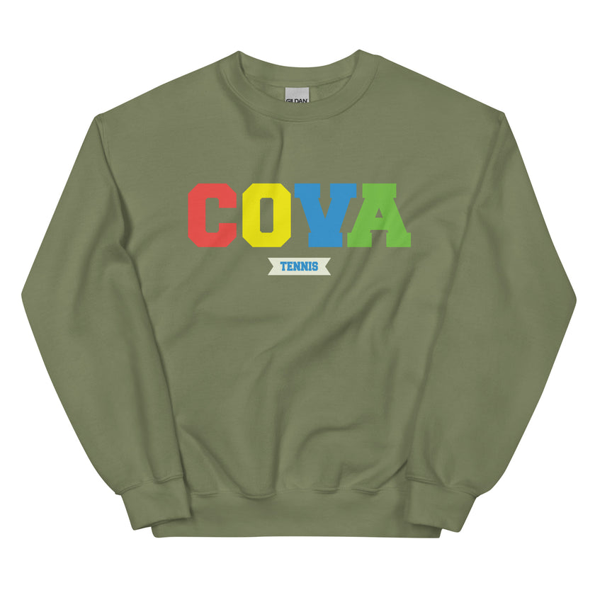 COVA Tennis Rainbow Unisex Heavy Blend Sweatshirt