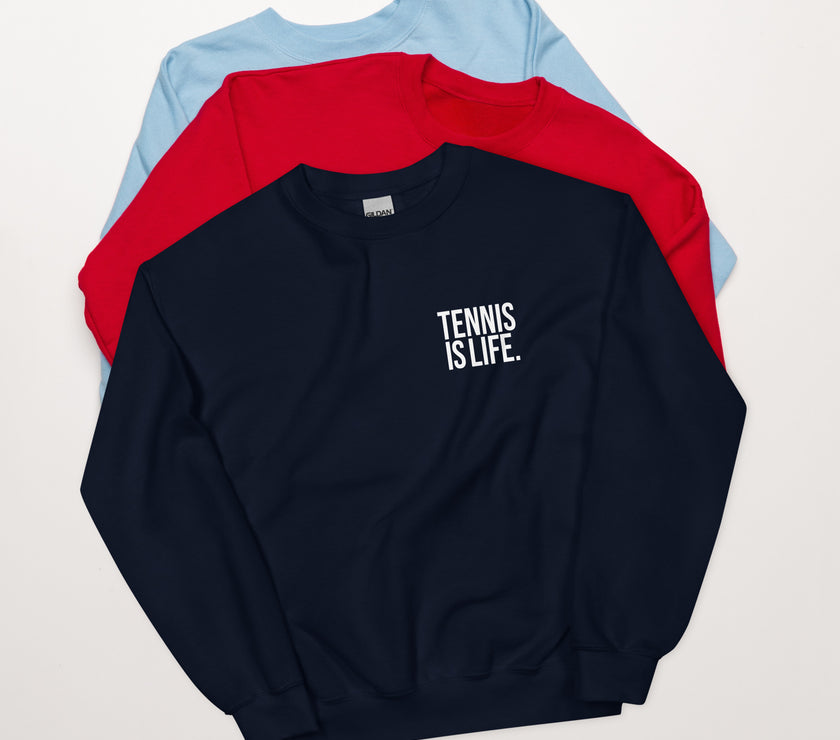 Tennis is LIfe Heavy Blend Unisex Sweatshirt by CoVA Tennis