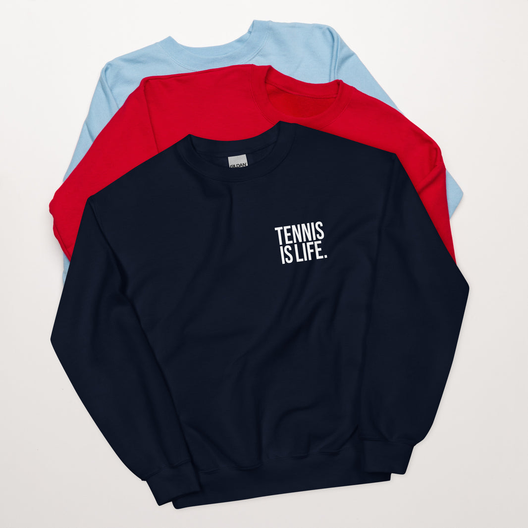 Tennis is LIfe Heavy Blend Unisex Sweatshirt by CoVA Tennis