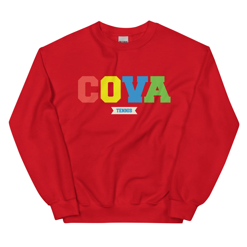 COVA Tennis Rainbow Unisex Heavy Blend Sweatshirt