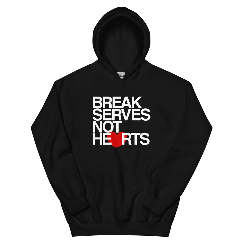 Break Serves Not Hearts CoVA Tennis Unisex Heavy Blend Hoodie