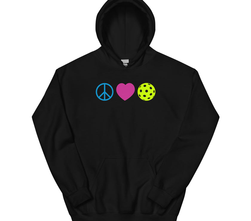 Peace Love Pickleball Unisex Hoodie