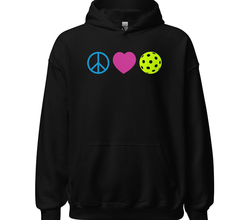 Peace Love Pickleball Unisex Hoodie