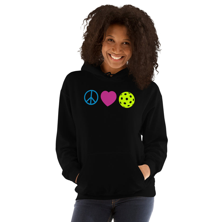 Peace Love Pickleball Unisex Hoodie