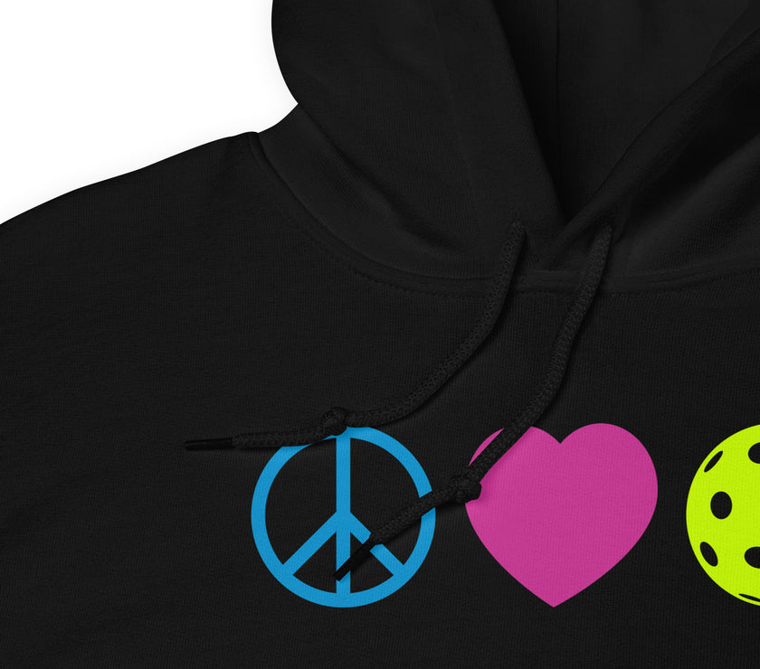 Peace Love Pickleball Unisex Hoodie