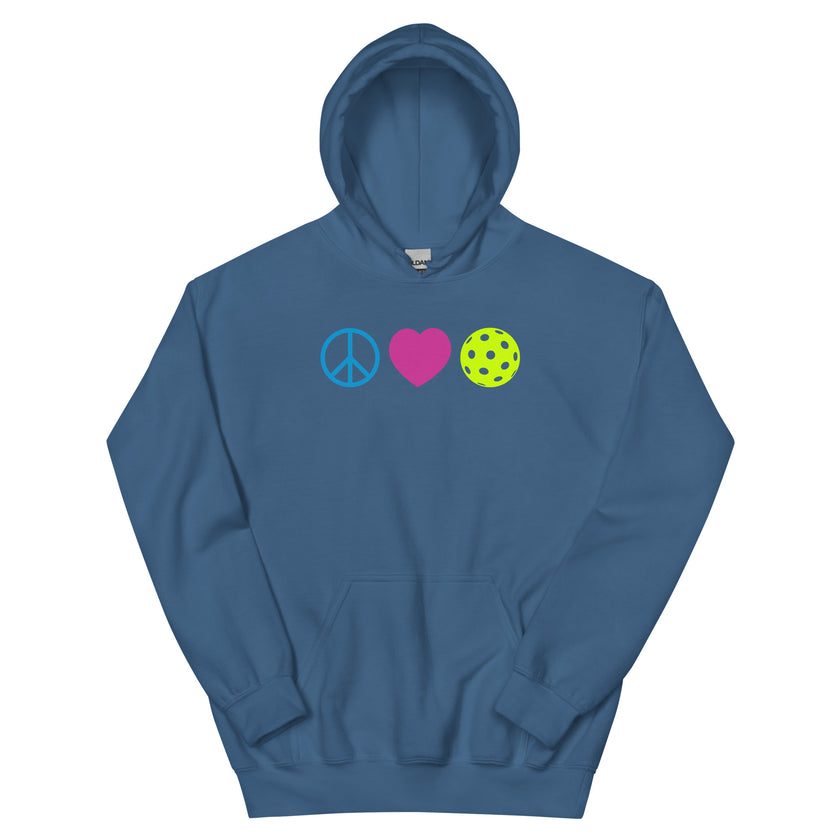 Peace Love Pickleball Unisex Hoodie