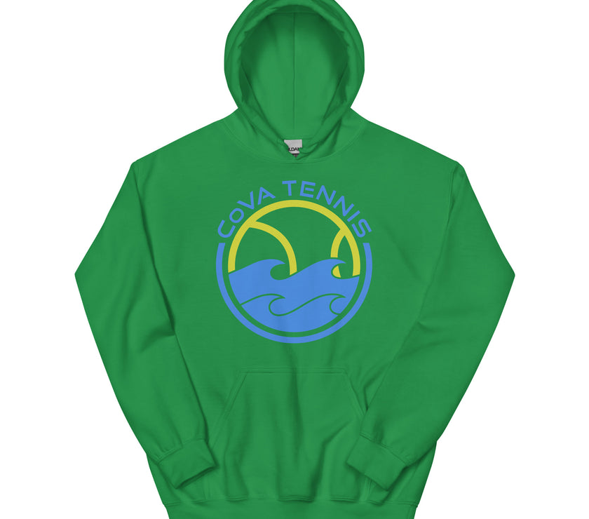 CoVA Tennis Ball & Waves Logo Unisex Logo Hoodie