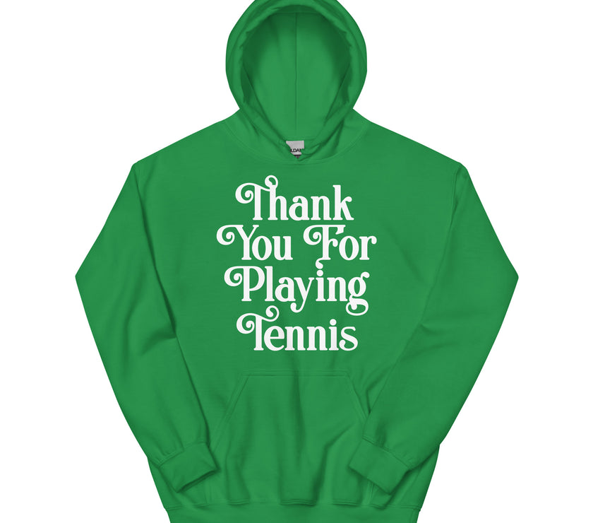 Thank You For Playing Tennis By CoVA Tennis Unisex Heavy Blend Hoodie