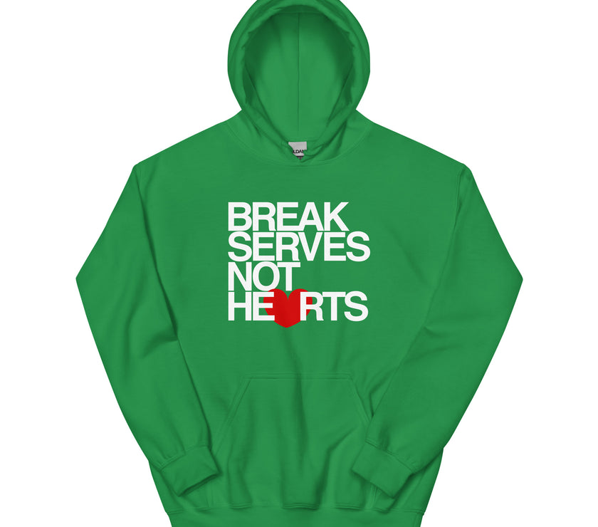 Break Serves Not Hearts CoVA Tennis Unisex Heavy Blend Hoodie