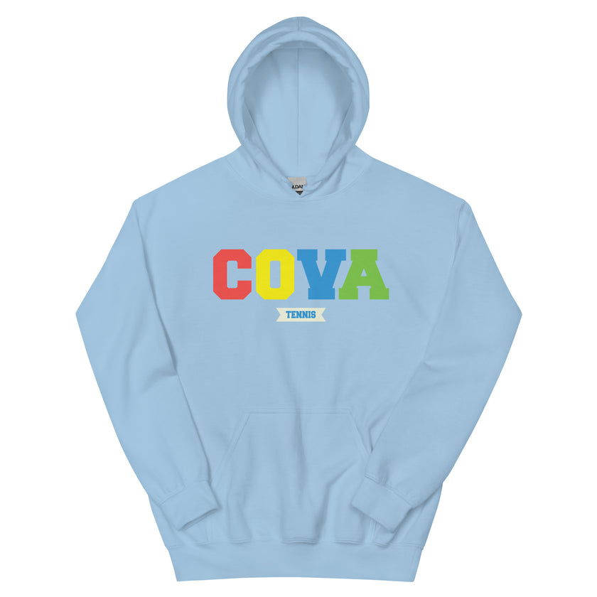 COVA Tennis Rainbow Unisex Heavy Blend Hoodie