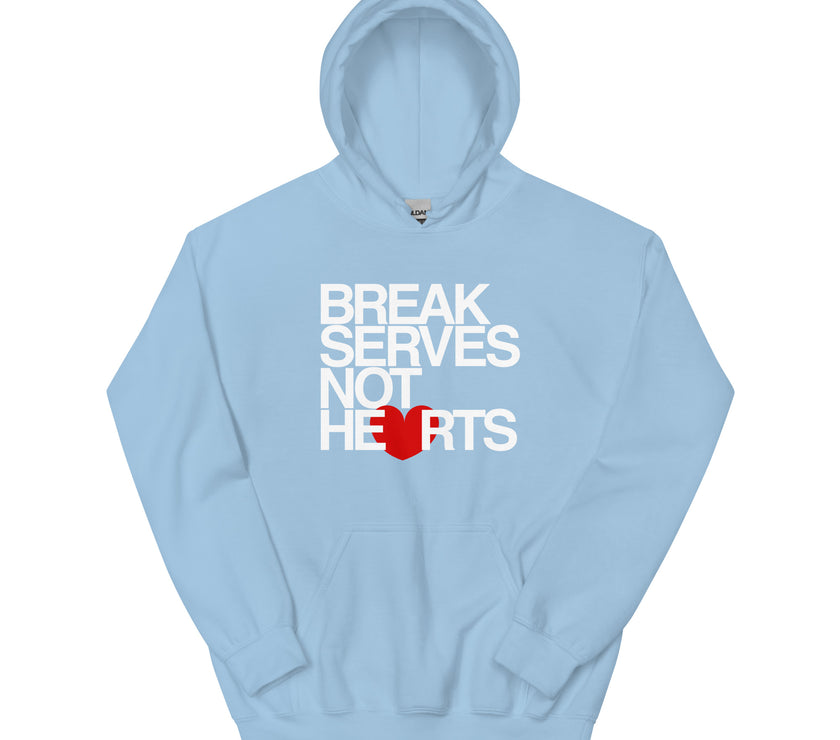 Break Serves Not Hearts CoVA Tennis Unisex Heavy Blend Hoodie