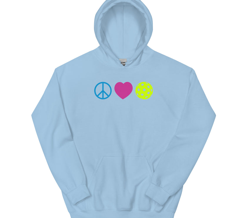 Peace Love Pickleball Unisex Hoodie