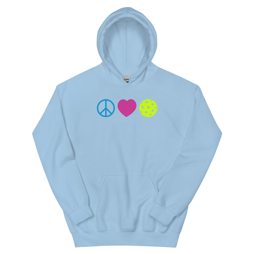 Peace Love Pickleball Unisex Hoodie