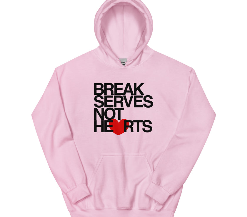 Break Serves Not Hearts CoVA Tennis Unisex Heavy Blend Hoodie