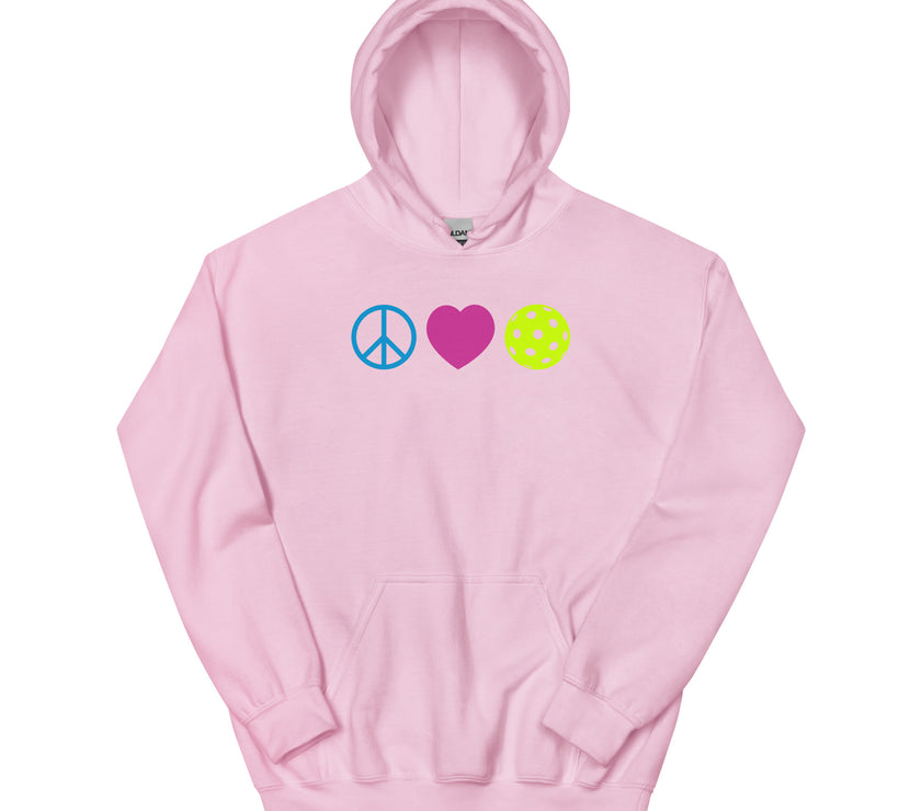 Peace Love Pickleball Unisex Hoodie