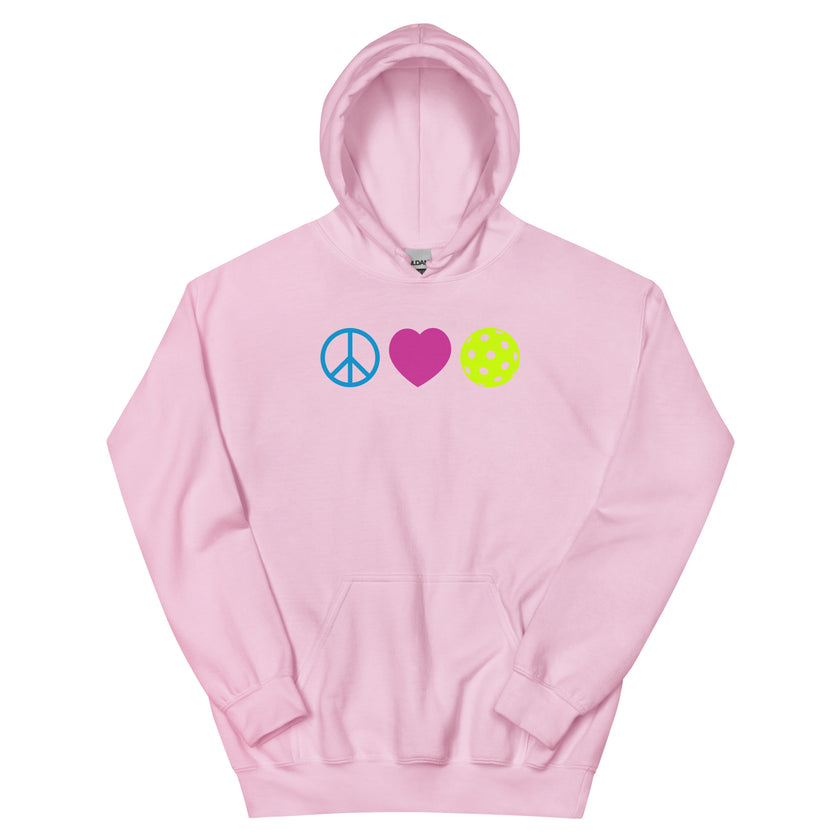 Peace Love Pickleball Unisex Hoodie