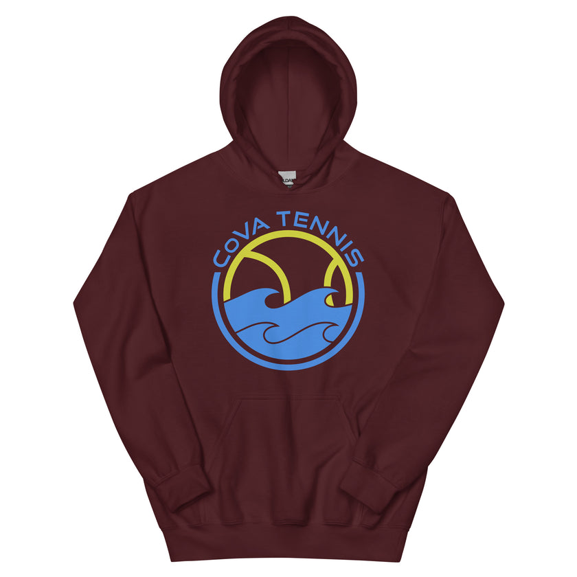 CoVA Tennis Ball & Waves Logo Unisex Logo Hoodie