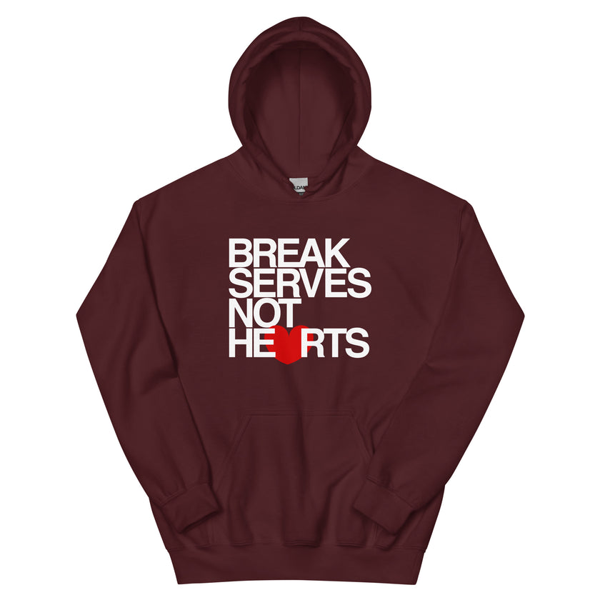 Break Serves Not Hearts CoVA Tennis Unisex Heavy Blend Hoodie