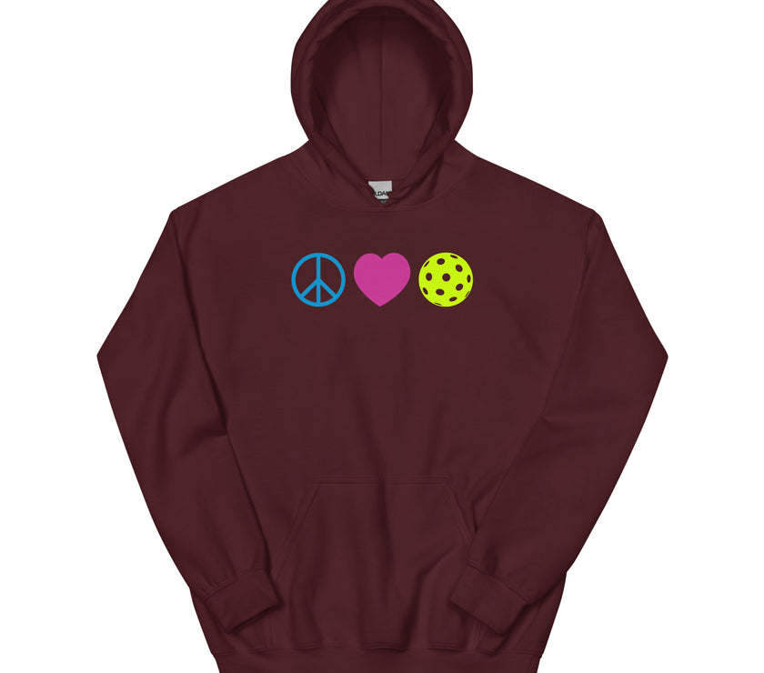 Peace Love Pickleball Unisex Hoodie