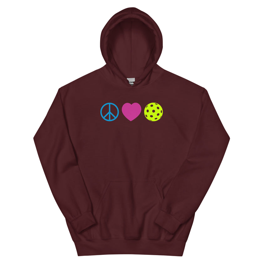 Peace Love Pickleball Unisex Hoodie