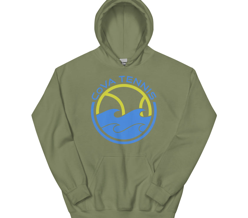 CoVA Tennis Ball & Waves Logo Unisex Logo Hoodie