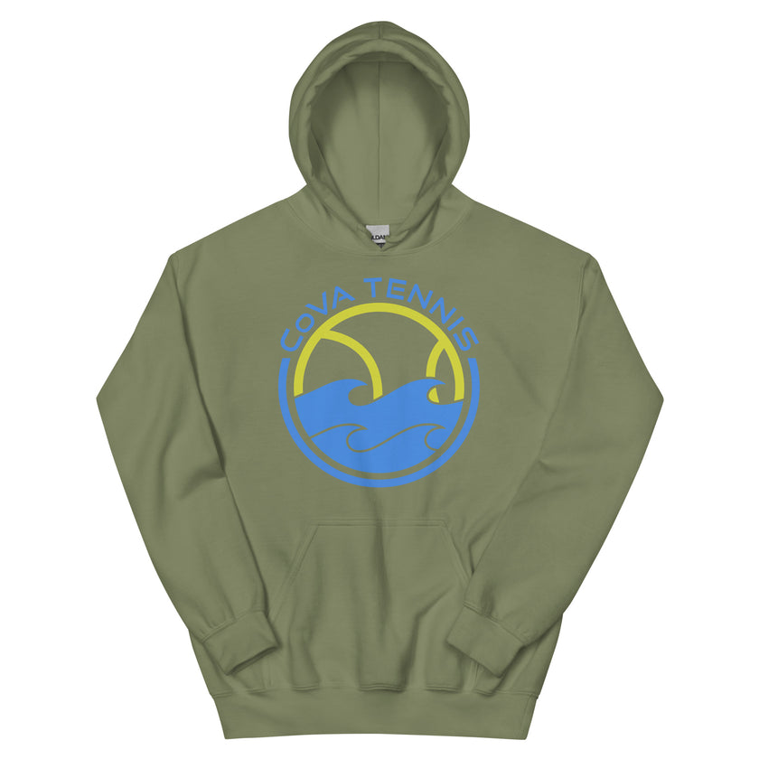 CoVA Tennis Ball & Waves Logo Unisex Logo Hoodie