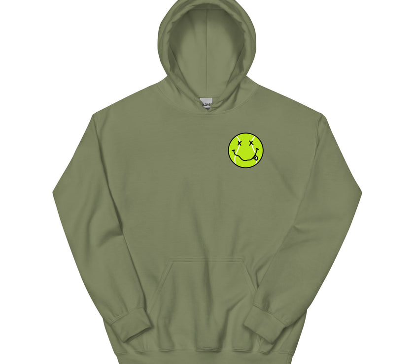 Smiling Tennis Ball by CoVA Tennis Unisex Heavy Blend Hoodie