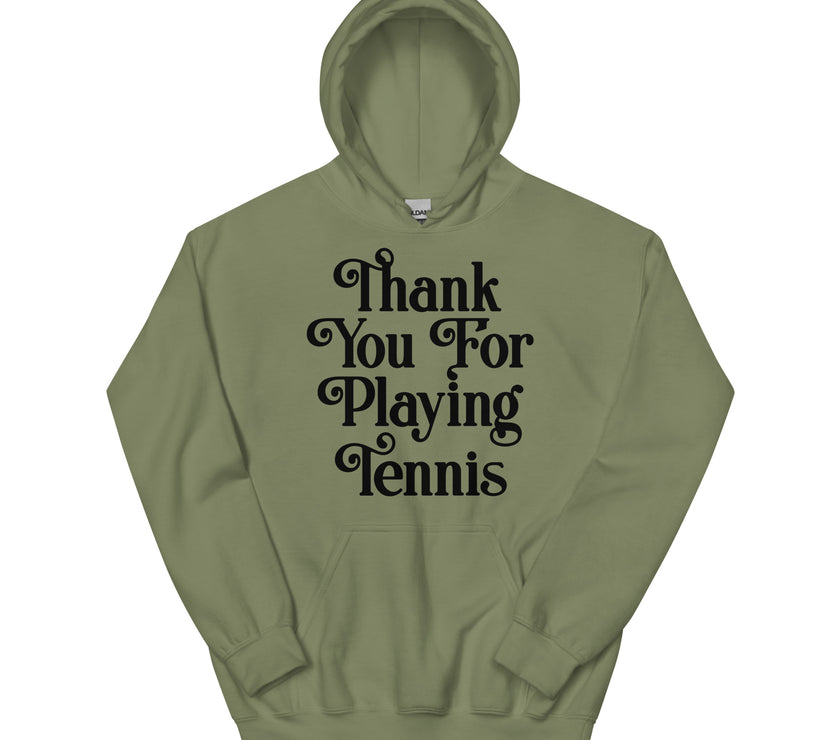 Thank You For Playing Tennis By CoVA Tennis Unisex Heavy Blend Hoodie