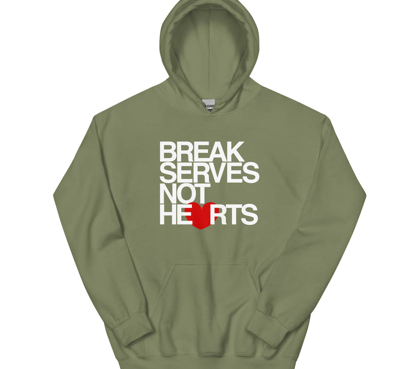 Break Serves Not Hearts CoVA Tennis Unisex Heavy Blend Hoodie