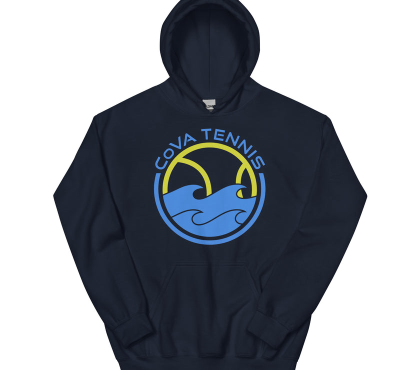 CoVA Tennis Ball & Waves Logo Unisex Logo Hoodie