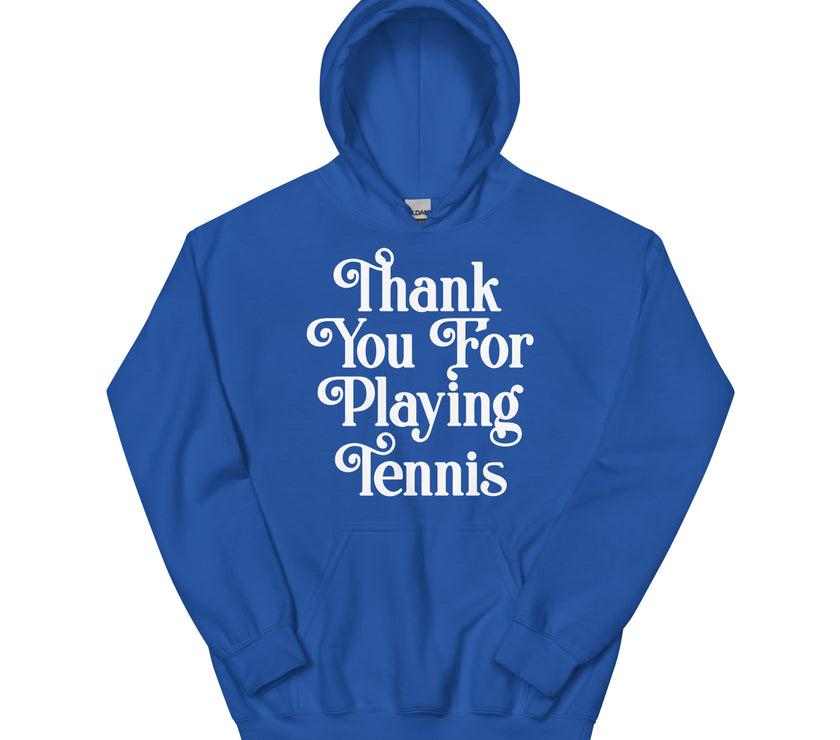 Thank You For Playing Tennis By CoVA Tennis Unisex Heavy Blend Hoodie