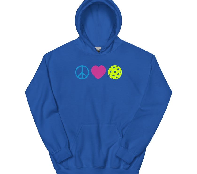 Peace Love Pickleball Unisex Hoodie